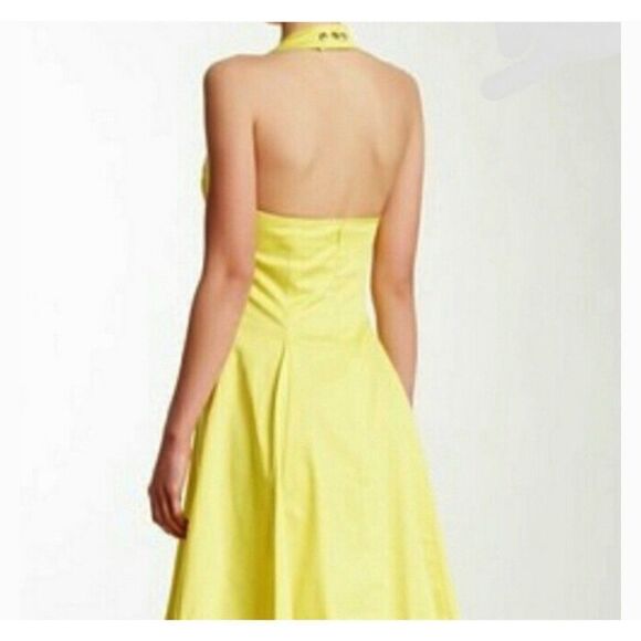 Jessica Simpson Yellow Halter Dress Size 12 NWT - Picture 5 of 12